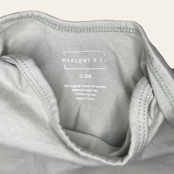 Marlowe & Co. Knotted Gown Bundle 0-3m Sleep Gown Baby Gold Mint - Picture 6 of 6